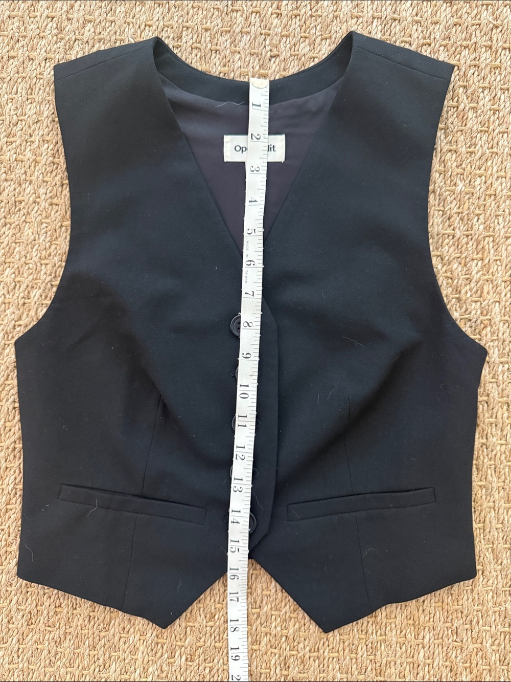 NWOT Open edit 5 button vest 100% polyester size XS perfect with jeans or skirts - Picture 3 of 6